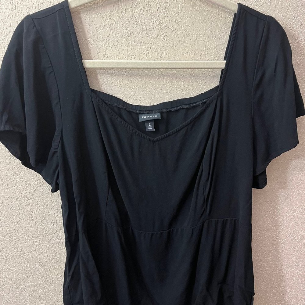 Torrid - Black Short-Sleeved Blouse